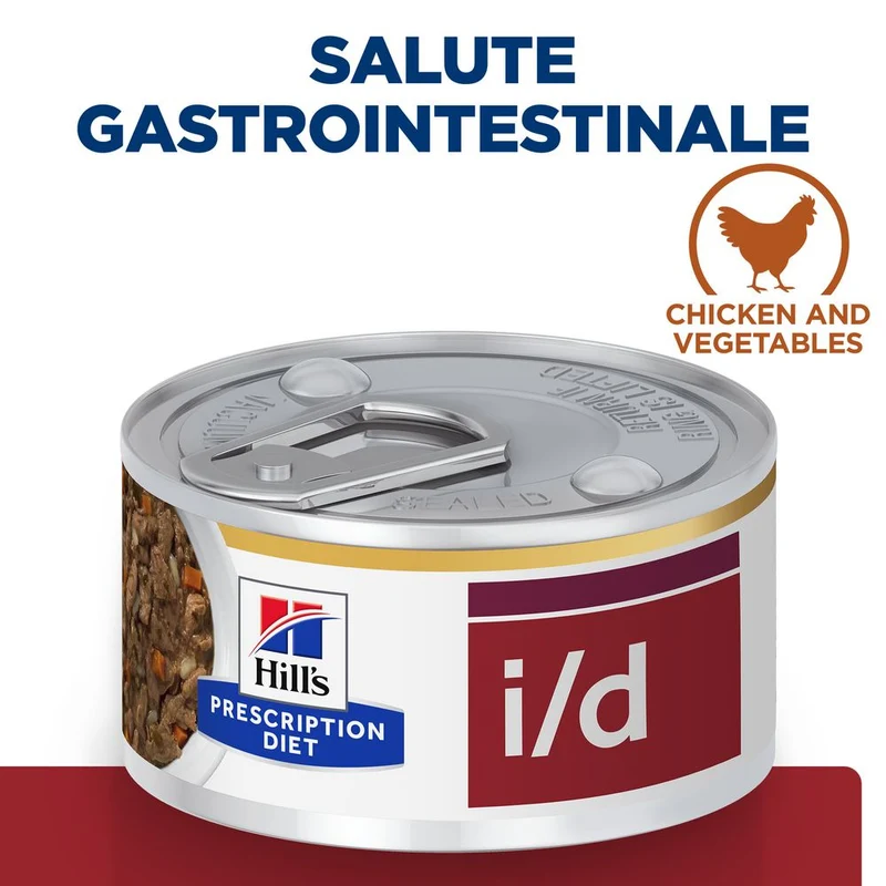 Hill's PRESCRIPTION DIET i/d spezzatino per gatti con pollo e verdure aggiunte 82g Multipack 24 Pezzi