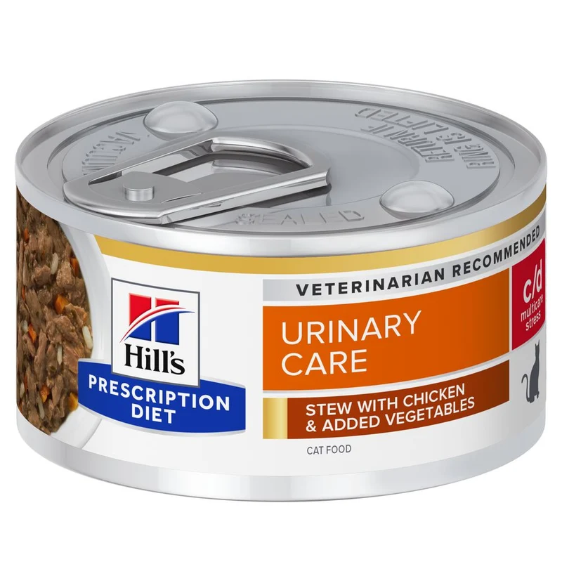 Hill's PRESCRIPTION DIET c/d Multicare Stress spezzatino per gatti Pollo e Verdure 82g Multipack 24 Pezzi