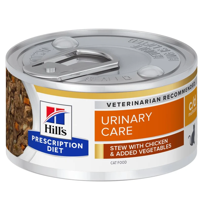 Hill's PRESCRIPTION DIET c/d Multicare spezzatino per gatti con pollo e verdure 82g Multipack 24 Pezzi