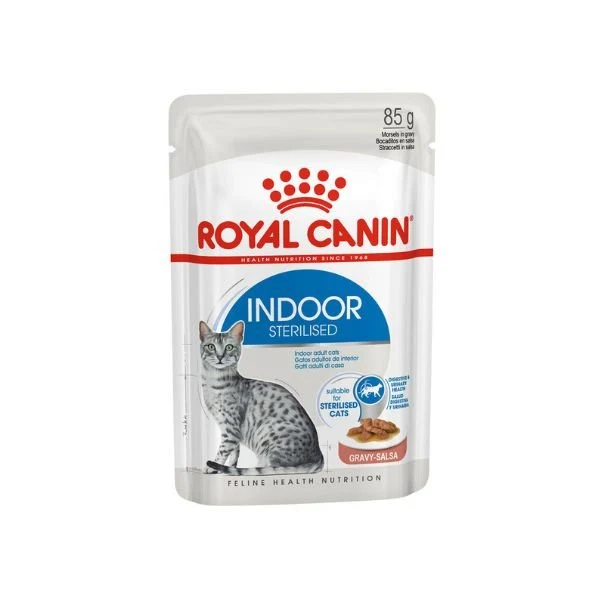 Royal Canin Indoor Sterilised Gravy Gatto Adult Multipack 12x85g