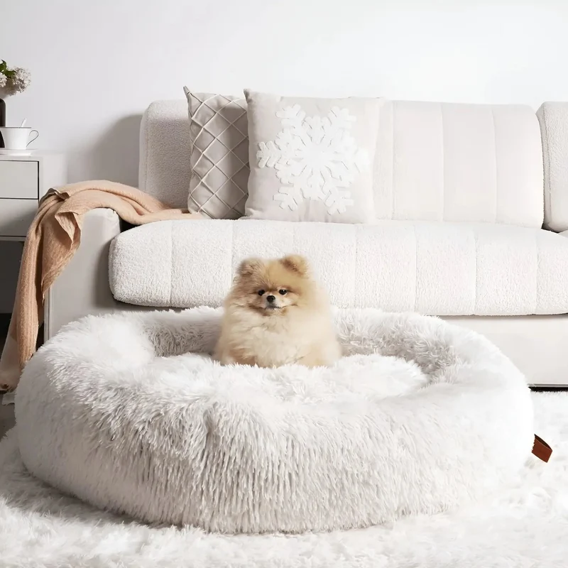 Large Dog Bed Plush Cozy Design Comfortable