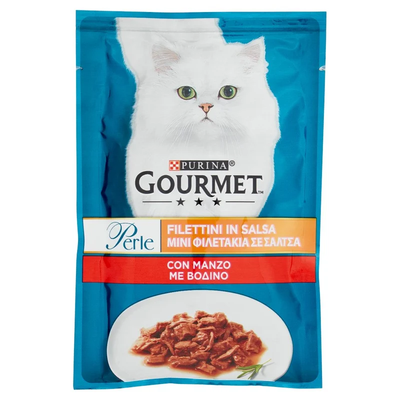 Purina Gourmet Perle Filettini In Salsa Con Manzo 85gr