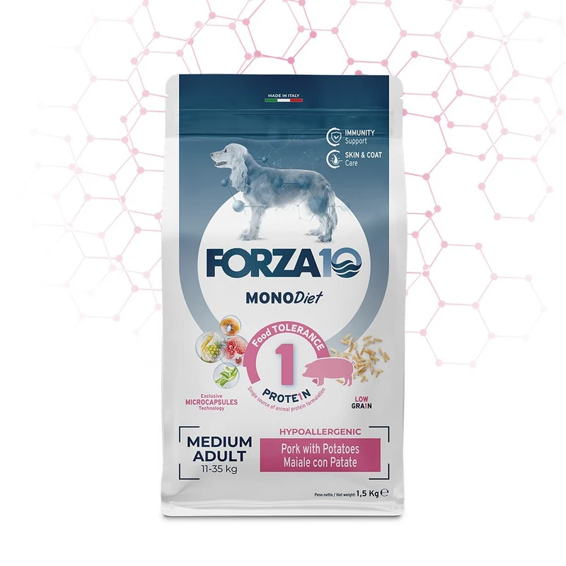 Forza10 Diet Cibo Per Cani Medium Gusto Maiale e Patate