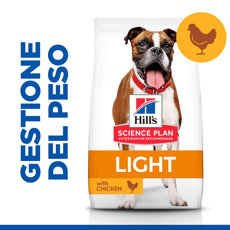 Hill's Science Plan LIGHT MEDIUM ADULT ALIMENTO PER CANI con POLLO