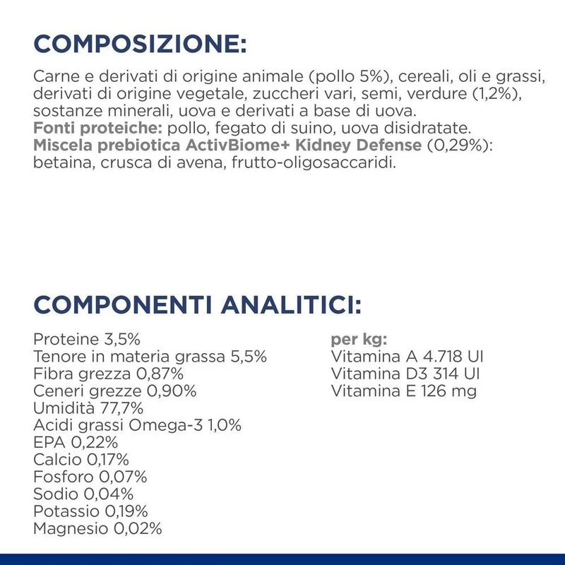 Hill's Prescription Diet k/d + Mobility spezzatino per cani con pollo e verdure aggiunte 354g