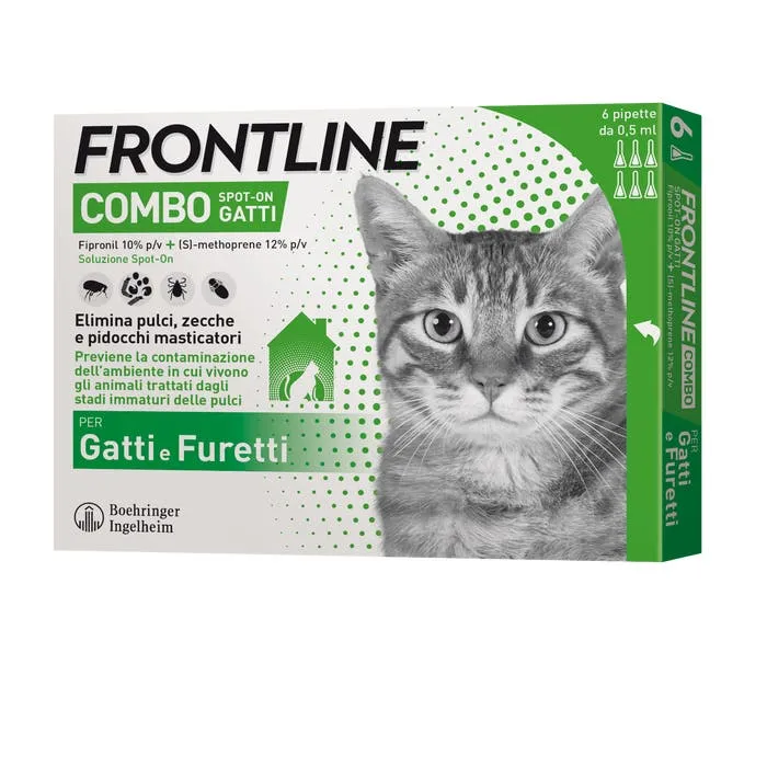 Frontline Antiparassitario Combo Soluzione Spot On Per Gatti E Furetti 6X0,5Ml