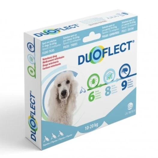 Ceva Duoflect Antiparassitario Spot On Per Cani Da 10 A 20 Kg Da 3 Pipette