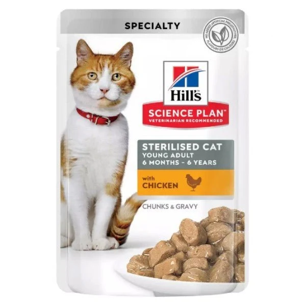 Hill'S Science Plan Young Adult Sterilised Pollo Bustine 85G Per Gatti