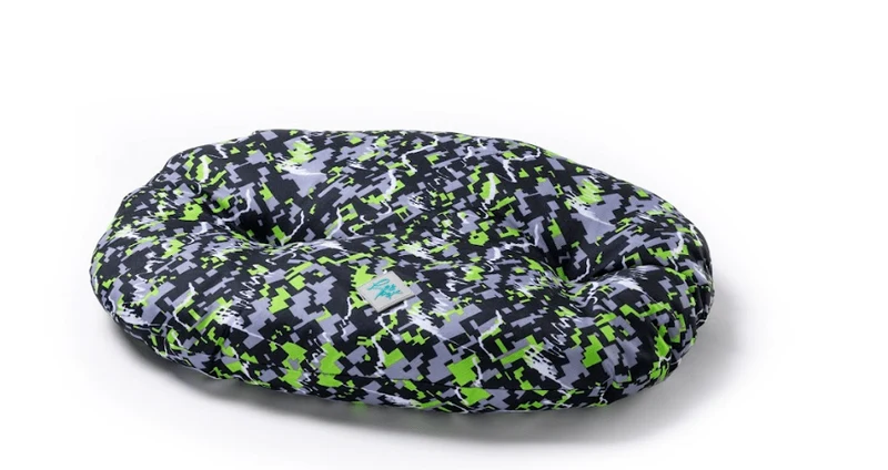 Cuscino Ovale Nettuno Oxford Green Pixel Water Resistant