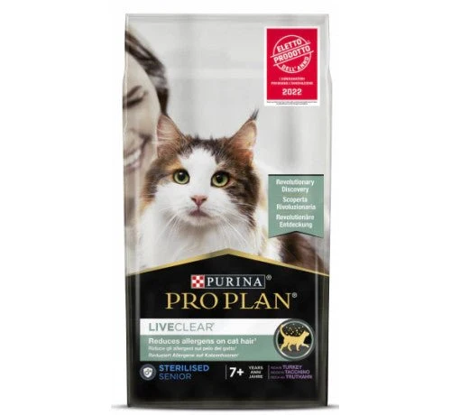 Purina Pro Plan Liveclear Per Gatti Senior 7+ Sterilizzati Con Tacchino 1.4Kg