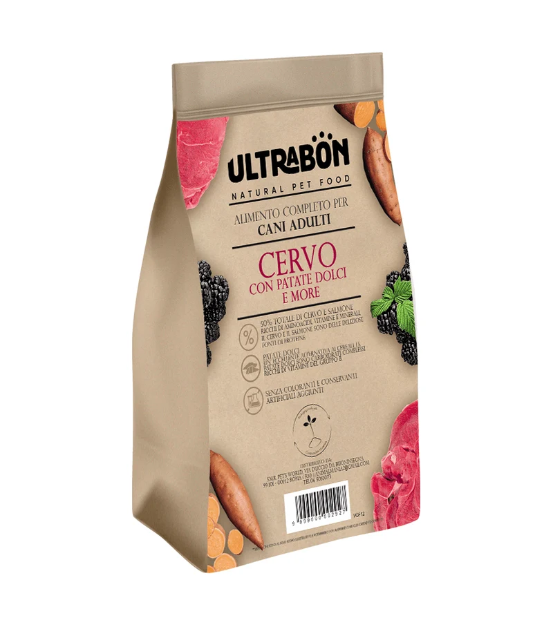 Ultrabon cibo per cani Adulti Cervo, Patate e Gelso