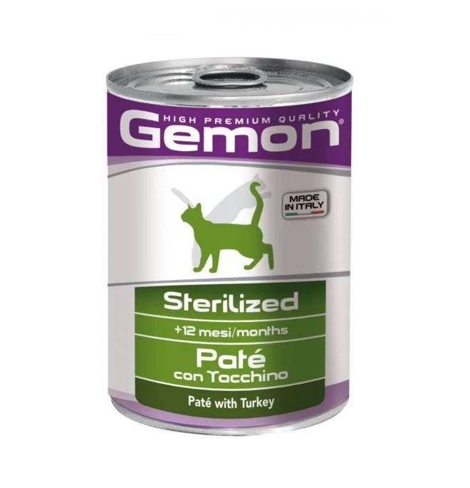 Gemon Sterilized Gatto Patè Con Tacchino 400 Gr