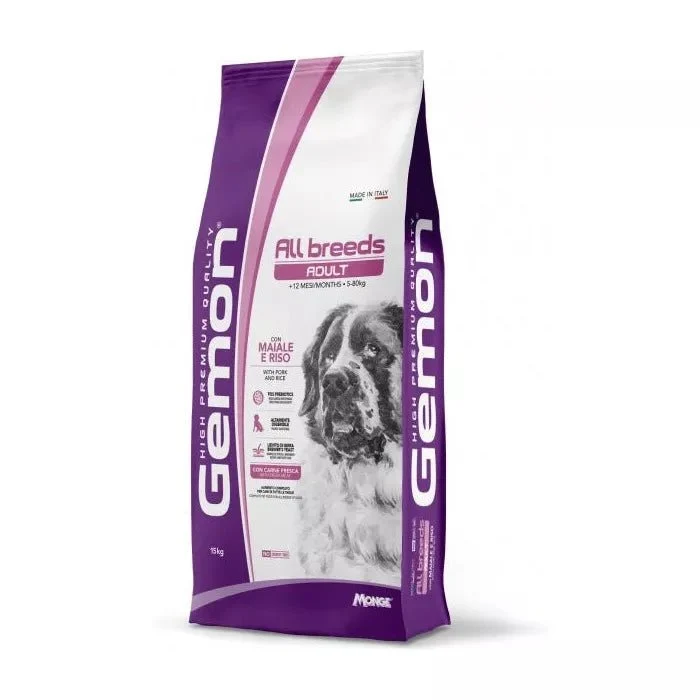 Gemon Cane All Breeds Adulto Con Maiale & Riso 15 Kg