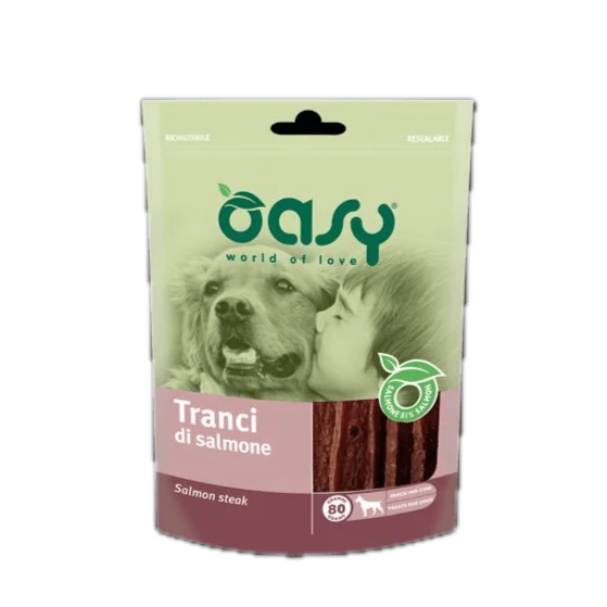 Oasy Cane Snack Tranci Di Salmone 80G