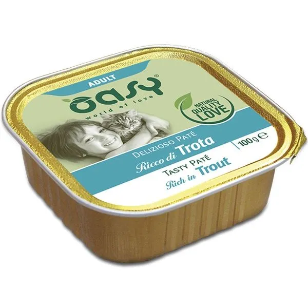 Oasy Gatto Pate' Adult Vaschetta 100 Gr