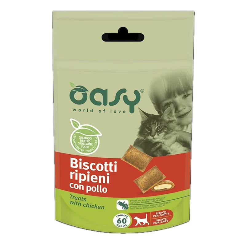 Oasy Cat Biscotti Ripieni 60G