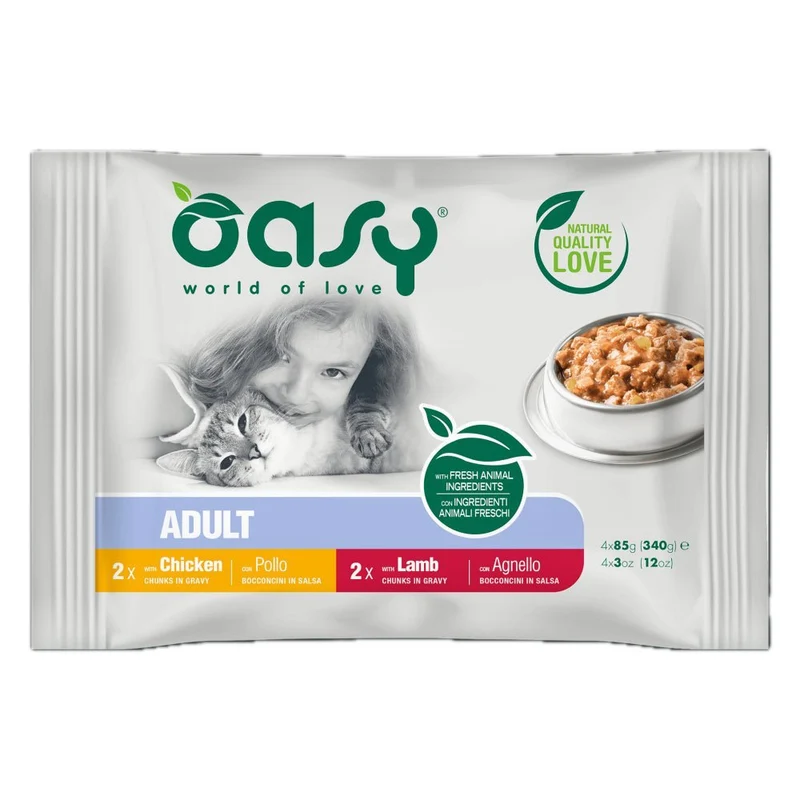 Oasy Cat Adult Bocconcini In Salsa Multipack 4 Buste X 85G