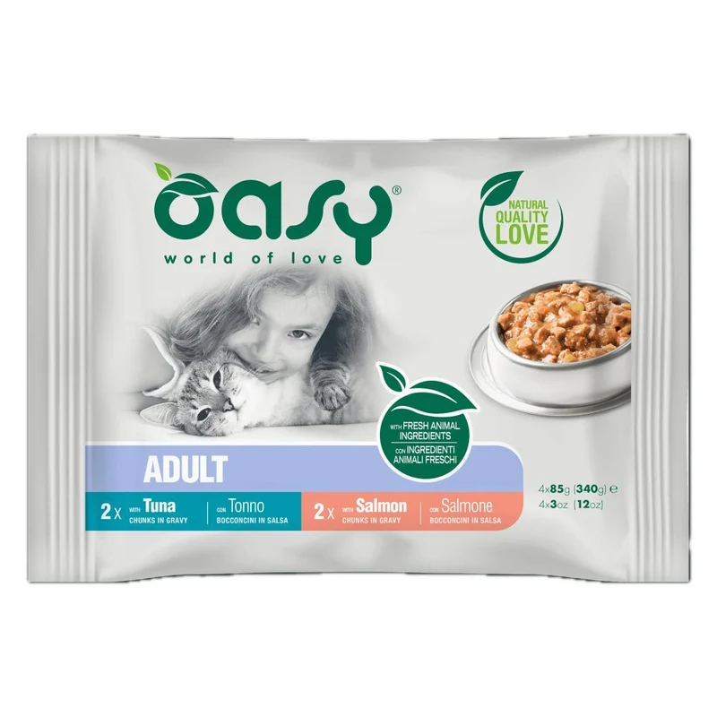 Oasy Cat Adult Bocconcini In Salsa Multipack 4 Buste X 85G