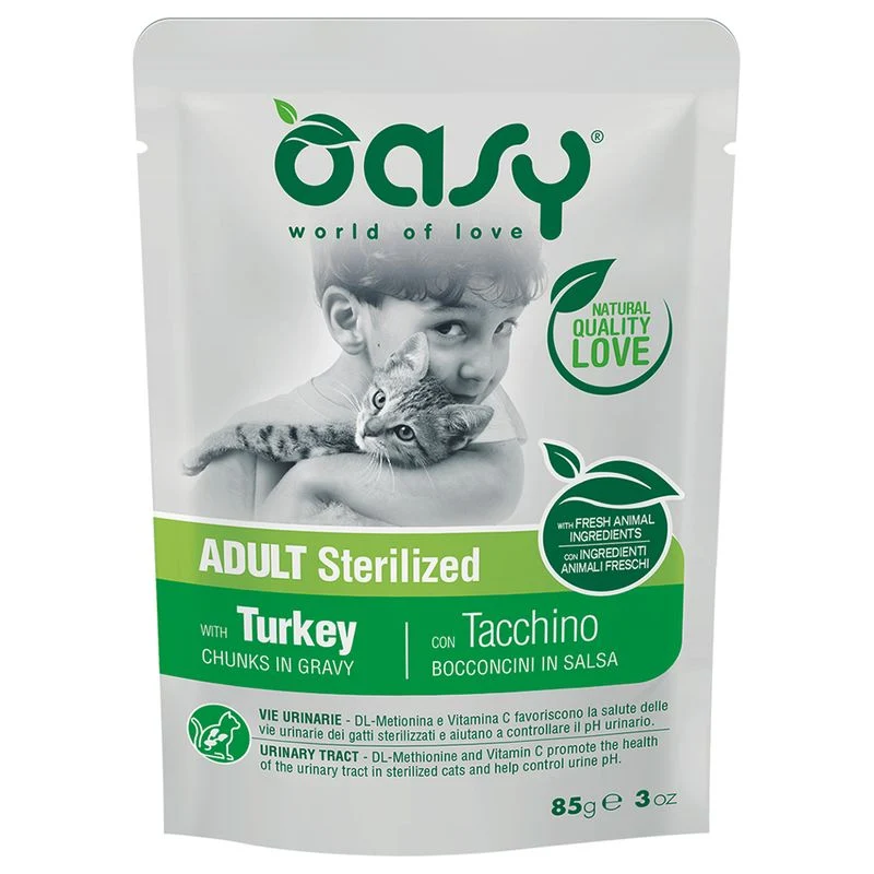 Oasy Cat Adult Busta Sterilized Bocconcini In Salsa 85G