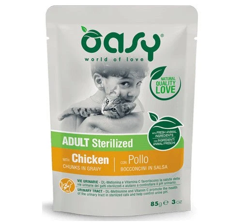 Oasy Cat Adult Busta Sterilized Bocconcini In Salsa 85G