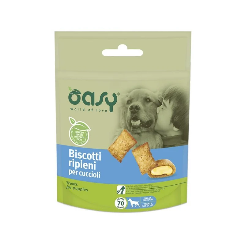 Oasy Cane Puppy Snack Biscotti Ripieni Pollo 70G
