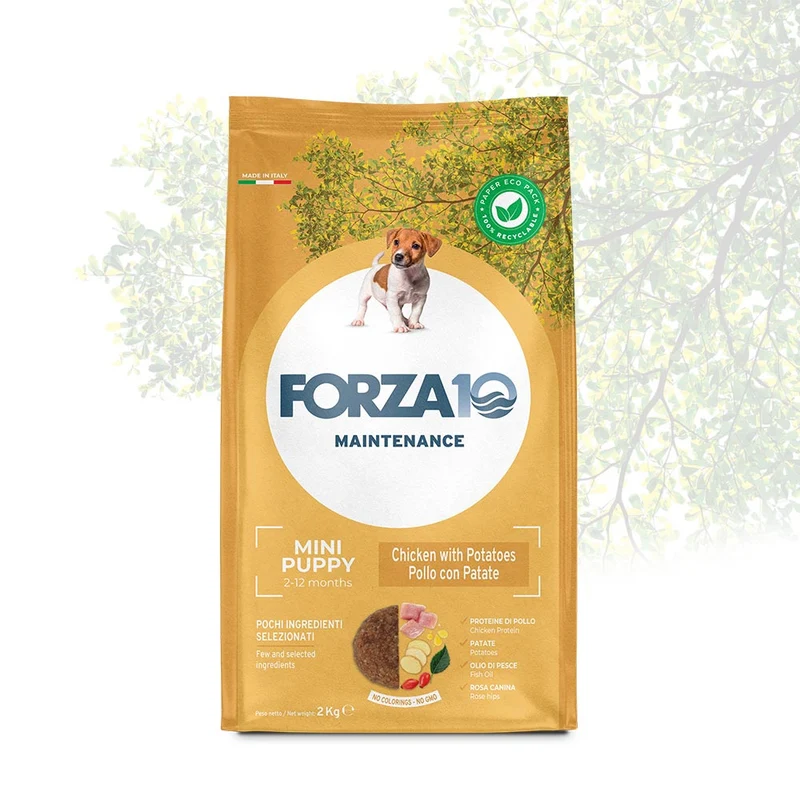 Forza 10 Puppy taglia piccola e media crocchette pollo 2Kg per Cani
