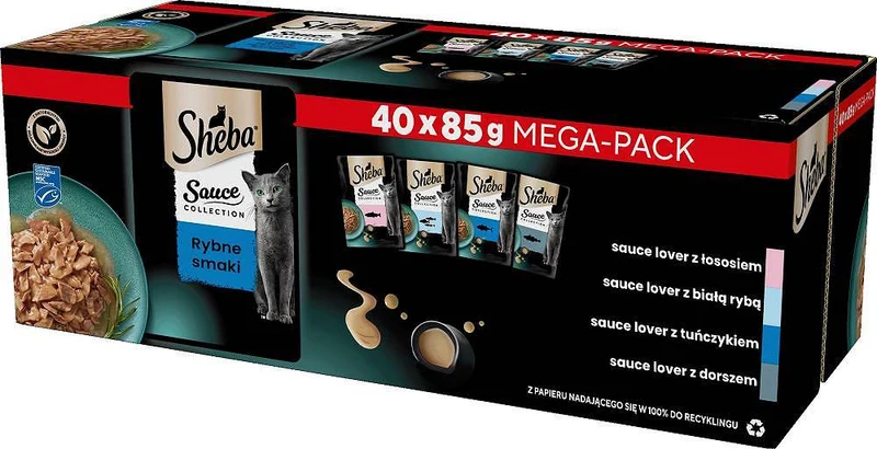 Sheba Sauce Collection In Salsa Selezione Del Mare 40x85Gr