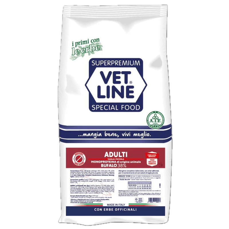 Crocchette Vet line per Cani Adulti di Taglia Piccola Gusto Bufalo