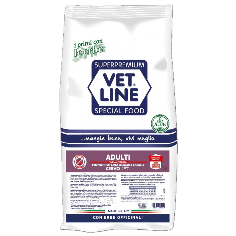 Crocchette Vet line per Cani Adulti di Taglia Piccola Gusto Cervo
