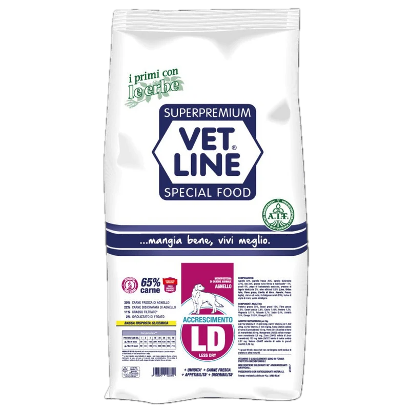Crocchette Vet line per Cani in Accrescimento Ld Gusto Agnello