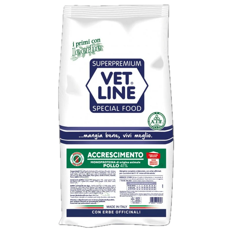 Crocchette Vet line Monoproteico per Cani in Accrescimento Gusto Pollo