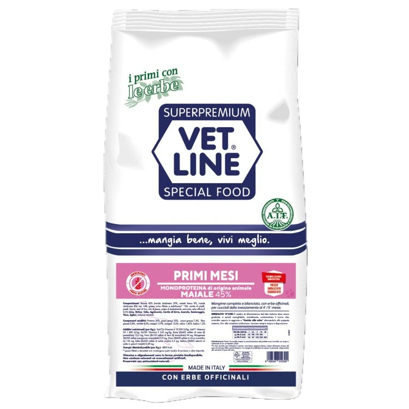 Crocchette per Cani Vet line Primi Mesi Gusto Maiale