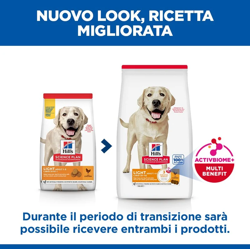 HILL'S SCIENCE PLAN Adult Light Large Breed Alimento secco per cani al pollo - 14kg