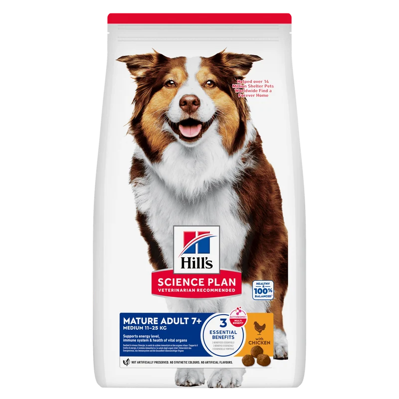 HILL'S SCIENCE PLAN Mature Adult Medium Alimento secco per cani al pollo - 14kg