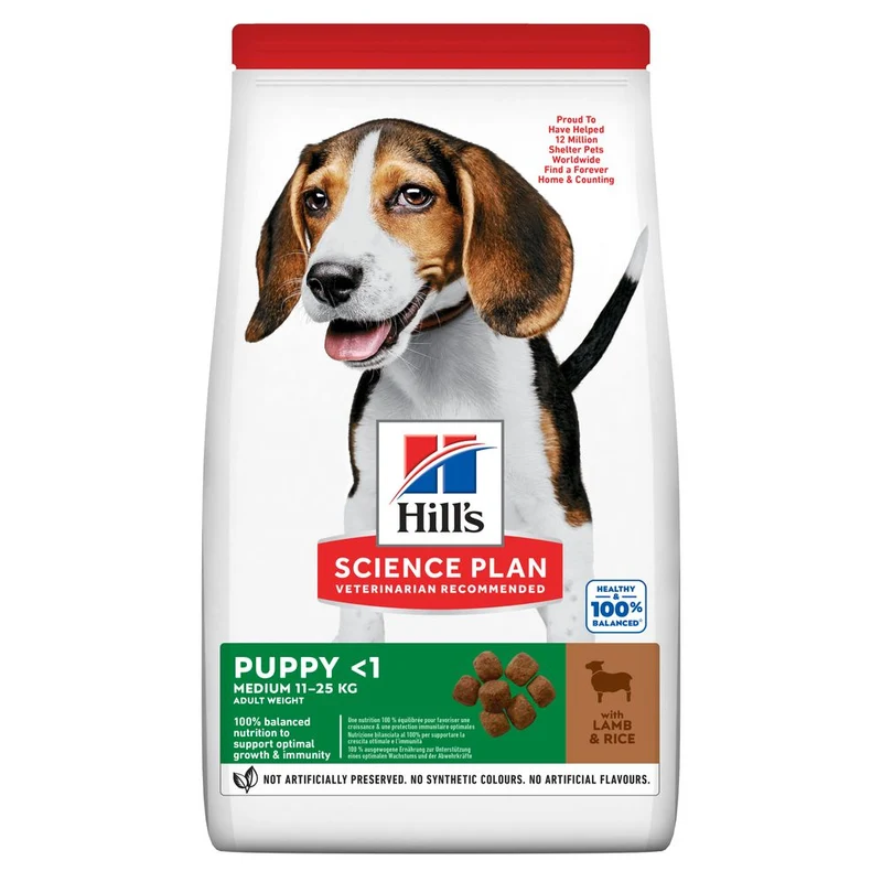 HILL'S SCIENCE PLAN Puppy Medium Alimento per cuccioli secco per cani all'agnello e riso - 14kg