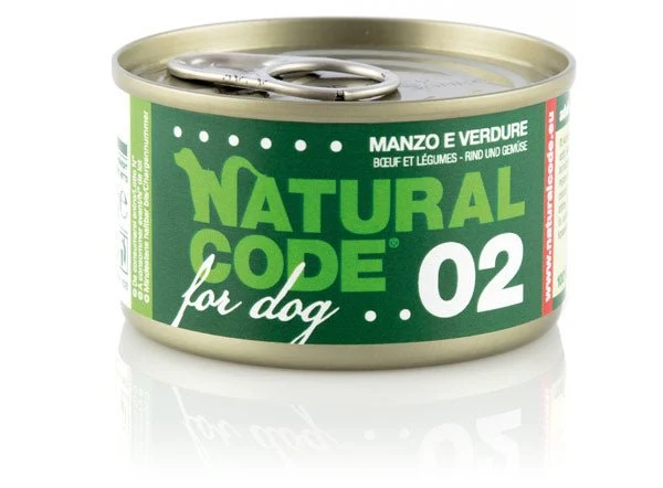Natural Code Dog Manzo / Verdure Lattina