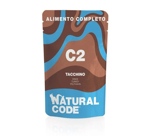 Natural Code C2 Umido Completo Tacchino per Gatti