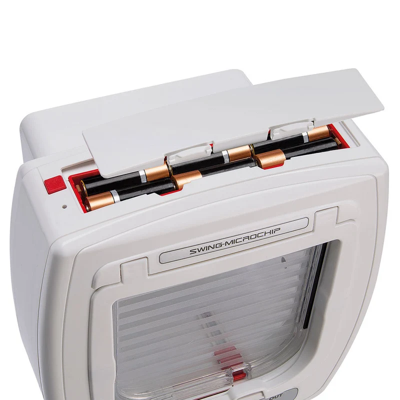 SWING MICROCHIP Portina per gatti con sistema d'apertura a microchip BIANCA
