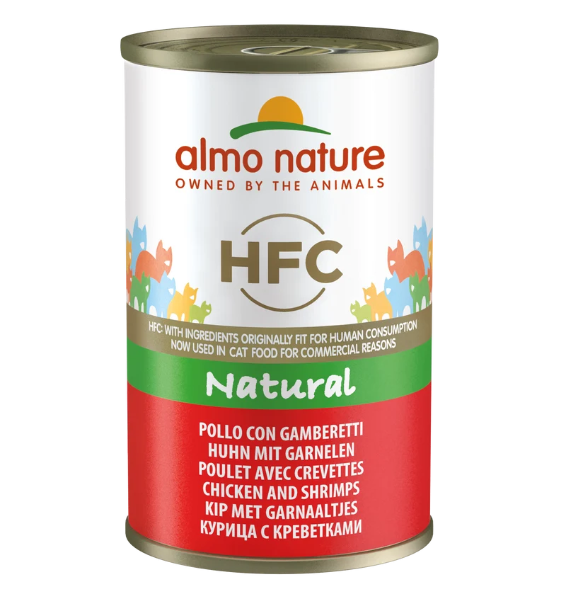 ALMO CAT HFC CAT Natural - Pollo e Gamberetti 55gr, 70gr, 140gr, 280gr