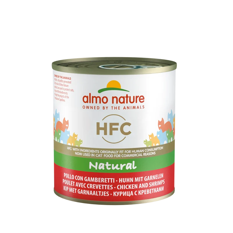 ALMO CAT HFC CAT Natural - Pollo e Gamberetti 55gr, 70gr, 140gr, 280gr