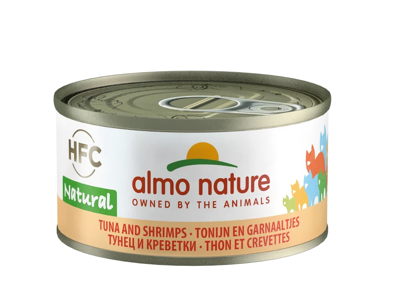 ALMO CAT HFC CAT Natural - Tonno e Gamberetti 55gr, 70gr e 140gr