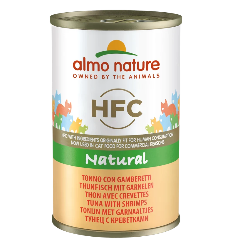 ALMO CAT HFC CAT Natural - Tonno e Gamberetti 55gr, 70gr e 140gr