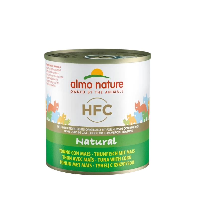 ALMO CAT HFC CAT Natural - Tonno con Mais 70gr, 140gr e 280gr