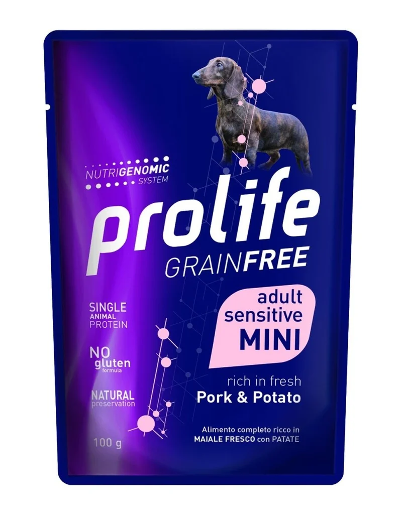 Prolife Grainfree Adult Sensitive Mini Maiale E Patate per Cani