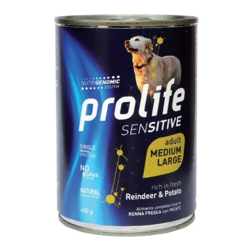 Prolife Sensitive Adult Reindeer & Potato - Medium/Large per Cani