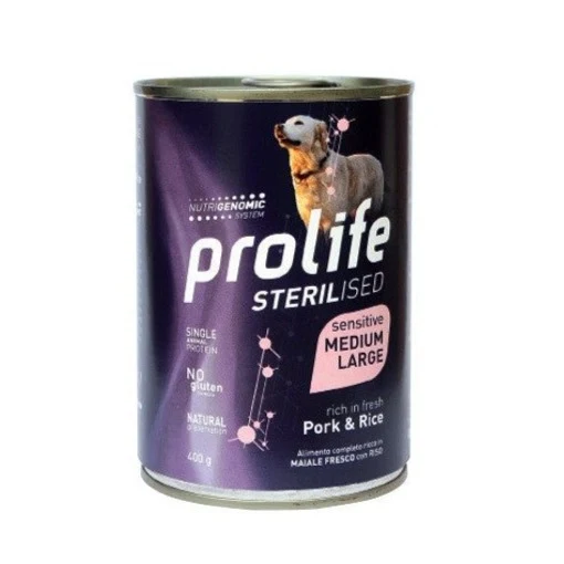 Prolife Sterilised Per Cani Medium/Large Al Maiale Con Riso