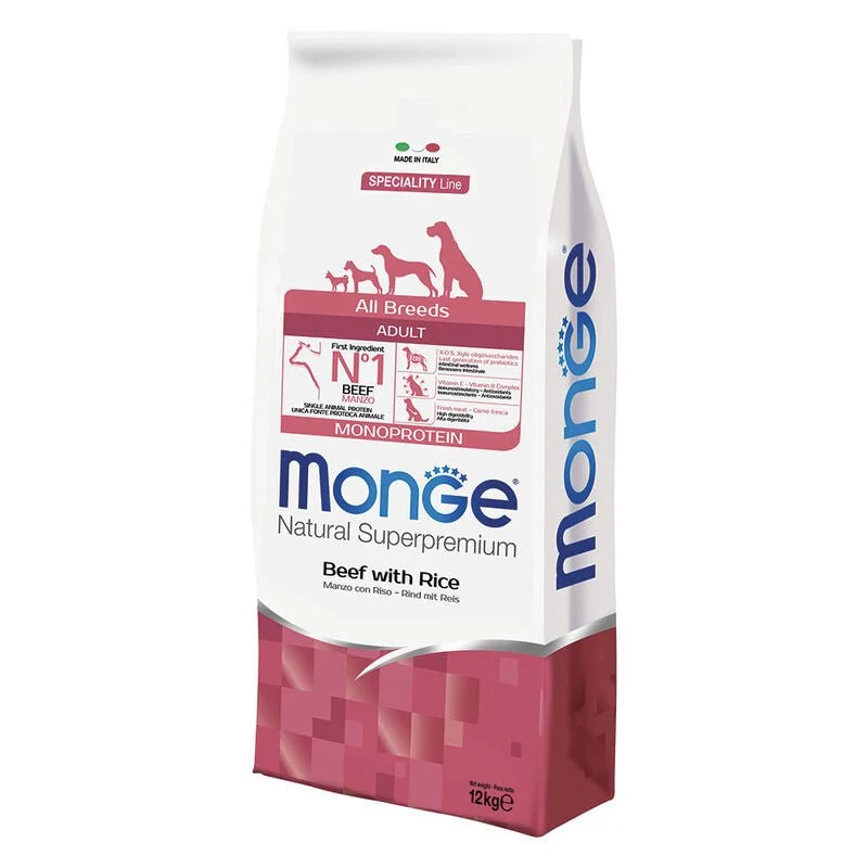 Monge Natural Superpremium Monoprotein Cane Adult Manzo & Riso