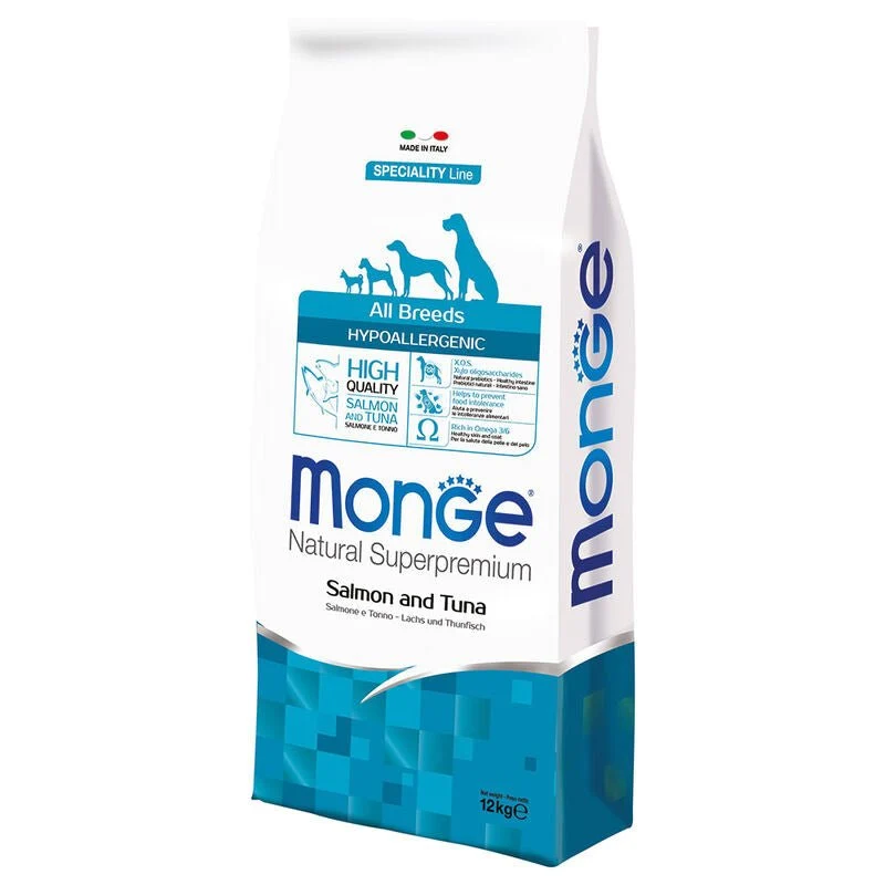 Monge Natural Superpremium Hypoallergenic Cane Adult Salmone & Tonno