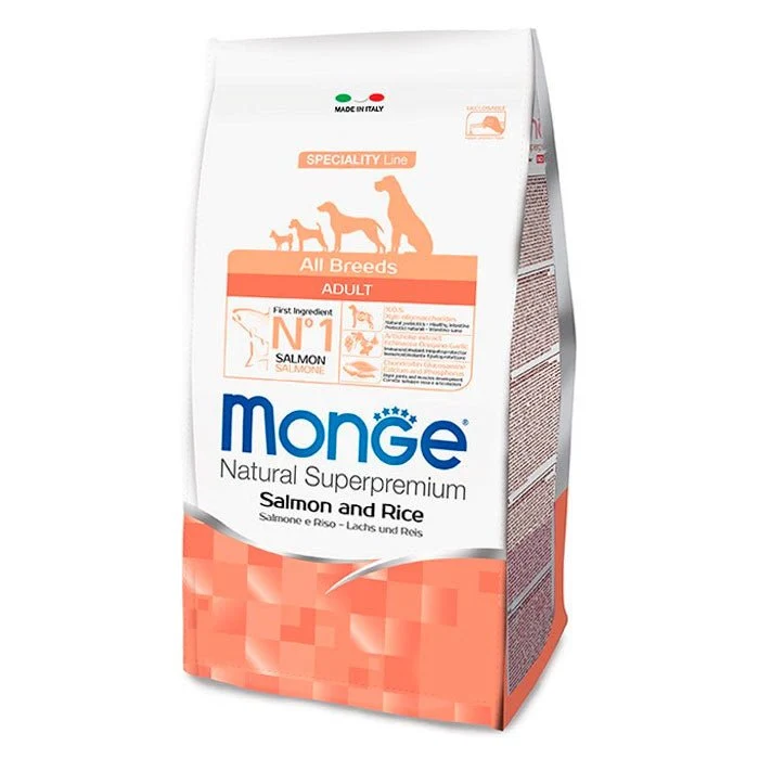 Monge Natural Superpremium Cane Puppy E Junior Salmone & Riso