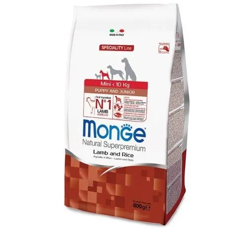 Monge Natural Superpremium Cane Puppy Mini Agnello & Riso
